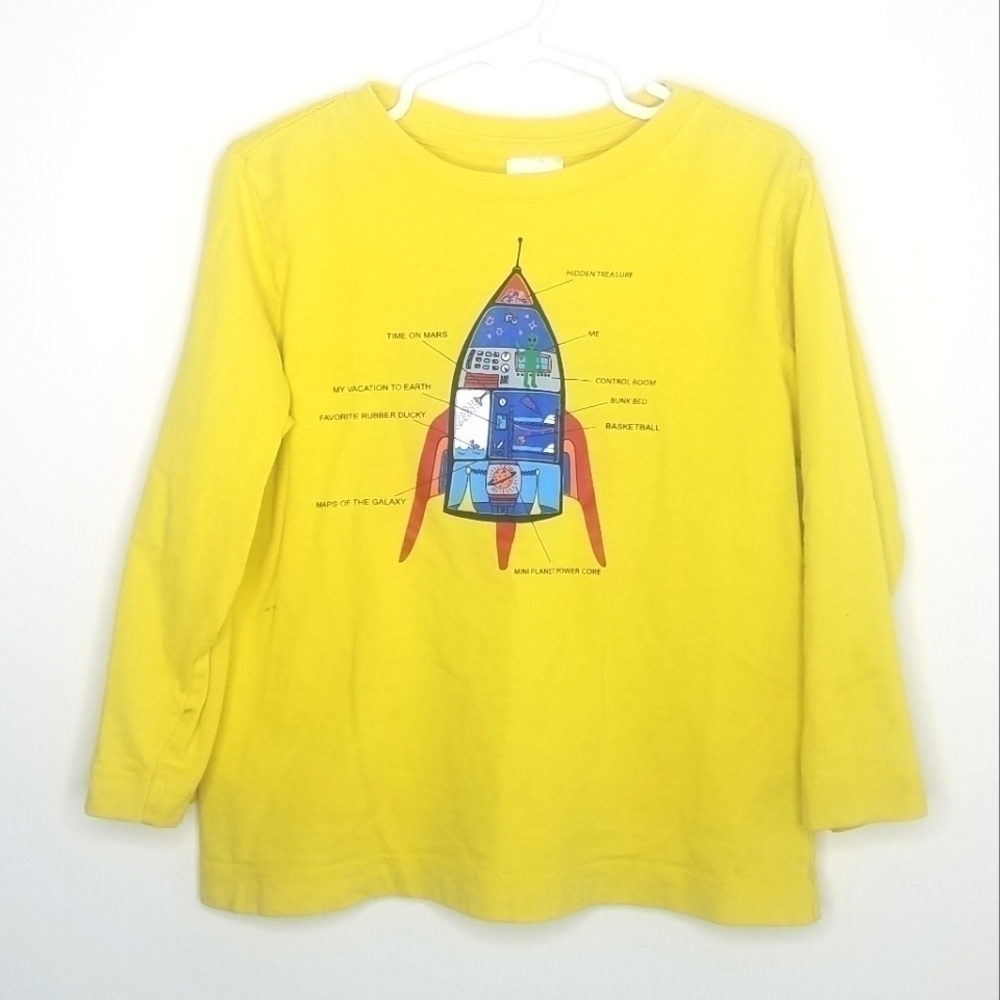 Hanna Andersson Rocket Alien Space Long Sleeve Shirt 100 4
